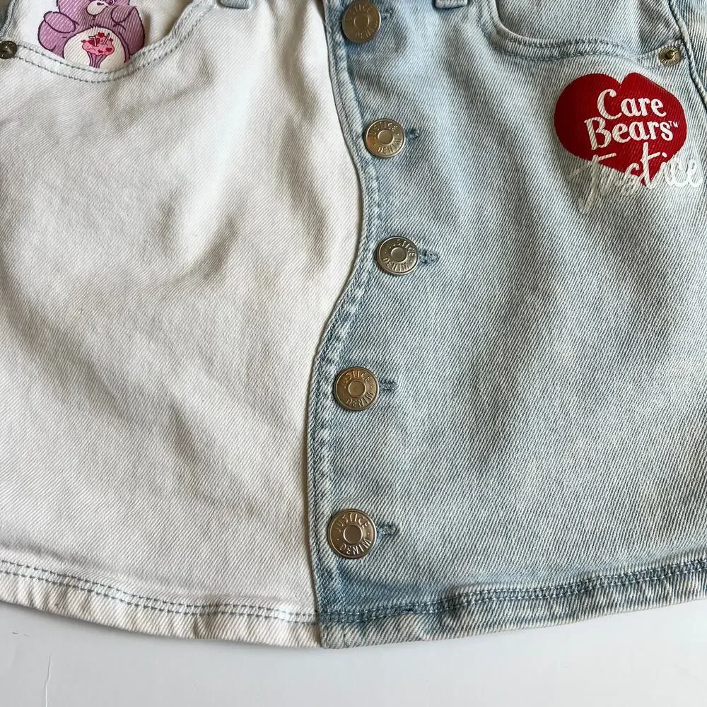 Justice Girls Care Bears Denim Skort